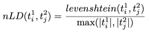 Normalized Levenshtein Distance
